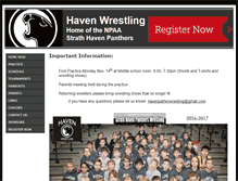 Tablet Screenshot of havenwrestling.org